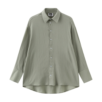 VB蝴蝶袖宽松纯棉慵懒衬衫外搭