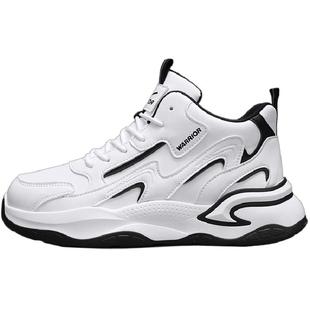 回力篮球鞋男款2025冬季新款男士高帮厚底皮面防水超轻耐磨运动鞋