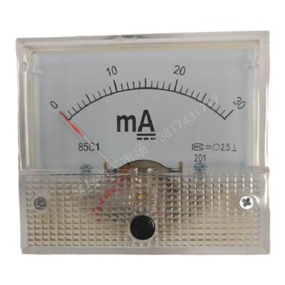 85C1 10MA 20MA 30mA 50mA100MA 200mA指针式直流电流表DC毫安表