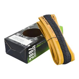 伊诺华公路车轮胎轻量折叠半光头平把公路单车胎黄边胎自行车外胎