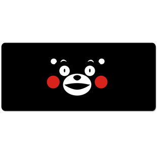 卡通Kumamon熊本熊超大号鼠标垫 加厚锁边办公键盘桌垫可爱女定制