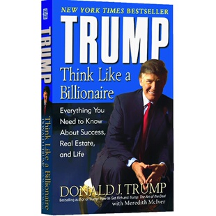 特朗普 像亿万富翁一样思考 英文原版 Trump Think Like a Billionaire 特朗普自传英文版 特朗普传记 川普 特朗普书籍