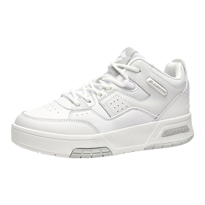 Lotto/乐途白色板鞋高帮男鞋