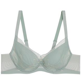 爱慕秋冬简韵内衣女软钢圈悬浮薄杯大胸显小/中厚杯小胸聚拢文胸