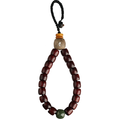 觅境小叶紫檀本命年钥匙挂件