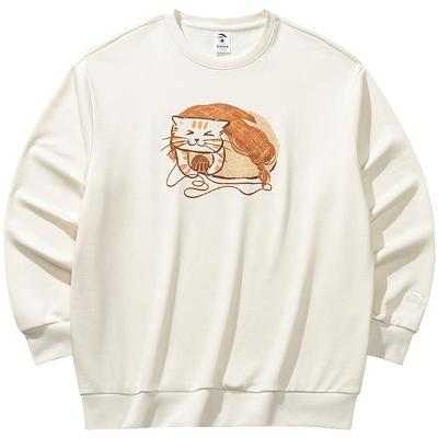 安踏喵喵卫衣宽松休闲套头衫