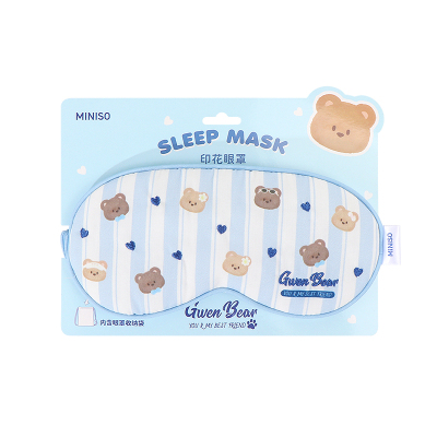 名创优品GWENBEAR奶油印花眼罩