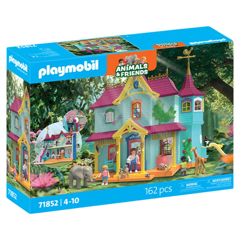 【12月新品】PLAYMOBIL摩比世界动物与好朋友们的家儿童玩具71852