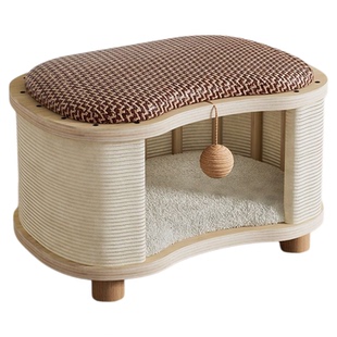 四季通用猫窝凳封闭式冬夏季两用猫窝保暖冬天夏天宠物帐篷窝可坐