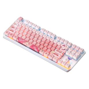 狼蛛F3087机械键盘套装键鼠有线电竞游戏专用87键笔记本青茶红轴