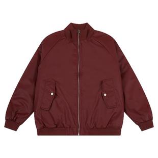 2025新款大红色外套秋冬季MA1飞行员夹克男情侣加厚棉衣棒球棉服