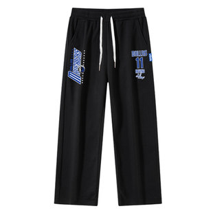 美式篮球裤子训练球裤独行侠东契奇欧文同款直筒运动裤男卫裤长裤