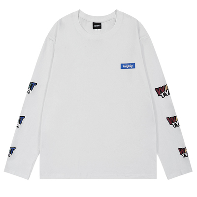 小尼力春秋圆领长袖T恤男女纯棉