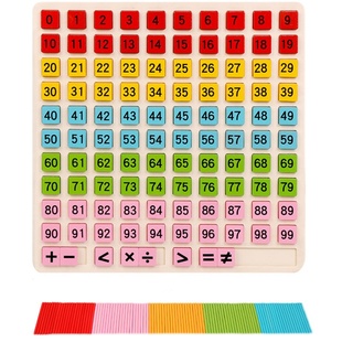 儿童认数字积木拼图1-100学习玩具3-6岁数学启蒙益智早教识字教具