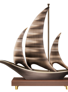 一帆风顺帆船摆件办公室送领导老板办公室桌面高级感高档男士礼物