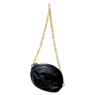 【公子雯】橄榄球包2026新款小众老钱新中式羊皮串珠手提单肩斜挎