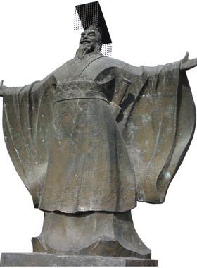 古代历史名人秦始皇帝王嬴政铸铜人物雕塑户外大型广场城市摆件