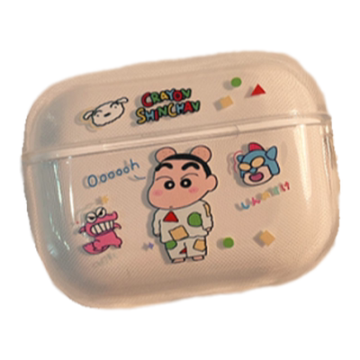 可爱卡通小新适用airpodspro保护套苹果耳机保护壳airpods3无线蓝牙ipod二代耳机壳软三代透明airpod2耳机套