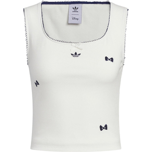 Adidas/阿迪达斯正品三叶草女士修身短裤图案透气背心KC3102