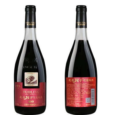 新疆驼铃风干精酿红葡萄酒11.5度750ml*6瓶整箱浓缩不加糖甜红酒