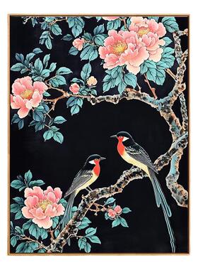 高端数字油画diy中国风手工画