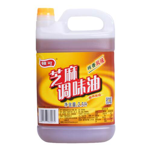 顿可芝麻调味油2.5L纯香风味香油商用火锅串串专用油碟凉拌油桶装