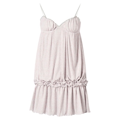 ChicChick时髦小鸡Violet*紫色系碎花网纱泡泡吊带双层连衣裙