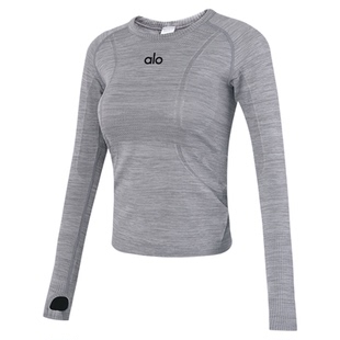 ALOACTIVE运动瑜伽服长袖女修身弹力速干衣健身训练跑步透气T恤