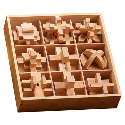 小印象鲁班锁孔明锁全套小学生