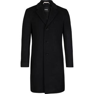 Hugo Boss男士2025新款高端休闲羊毛羊绒长款呢大衣冬季保暖外套