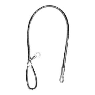 INSIDE OUT 暗黑先锋高端特制百搭多戴法哑光银圆柱形装饰拉链项