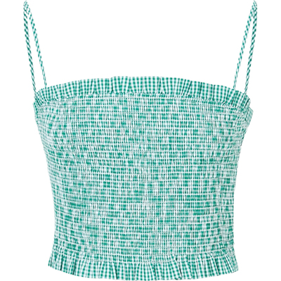 【折扣】shrimps女士平行绉缝格纹棉质多巴胺上衣