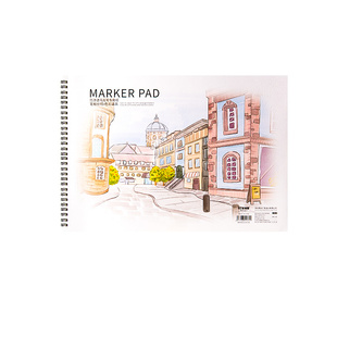 马克笔专用画画本8K加厚a4绘画本子小学生儿童幼儿园一二三年级空白线圈16k不透色水彩图画纸张手绘涂鸦美术