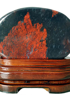 鸡血石鸡血玉石收藏石观赏石摆件