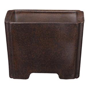 紫砂花盆小号精品简约四方长方复古多肉文竹子桌面高档陶瓷石湾盆