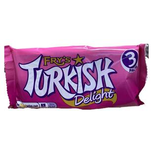 现货 英国Fry‘s Turkish Delight土耳其软糖巧克力3*51g进口零食
