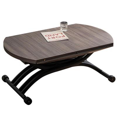 升降折叠茶几餐桌两用电磁炉圆桌