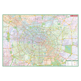 【现货速发】2026新版成都旅游交通城市地图 约86x60cm 市区街道详图 市辖区图 周边景点导游便携实用city城市地图系列