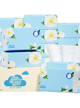 聪妈山茶花抽纸纸巾大包整箱批家用实惠婴儿卫生纸餐巾纸面巾纸xj