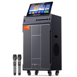 山水PD085新款户外投影音响K歌一体机高端卡拉OK家用K歌蓝牙音箱