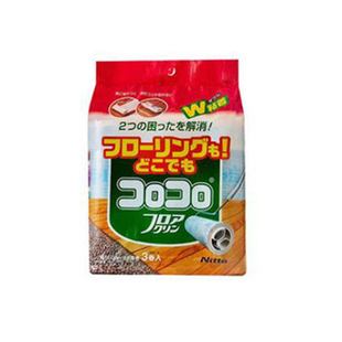 日本进口nitoms伸缩粘毛滚地毯粘头发清洁除尘滚筒刷 替换装3卷入