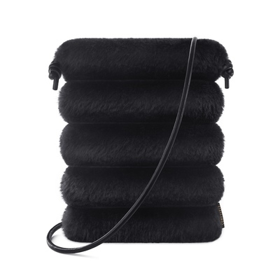 Comfyable手机包毛绒磁吸黑色