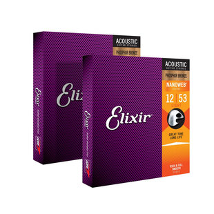 伊利克斯吉他琴弦16052民谣黄铜木吉他弦线全套ELIXIR伊利克斯