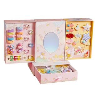 mideer弥鹿儿童发饰礼盒发夹发圈高颜值女孩子梳妆玩具生日礼物3+