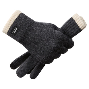 jeep吉普羊毛混纺手套男士冬季加厚防风保暖可触屏冬天骑车手套男