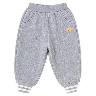 嘟嘟家男童裤子冬季加绒儿童长裤冬装运动裤宝宝童装女童束脚裤冬