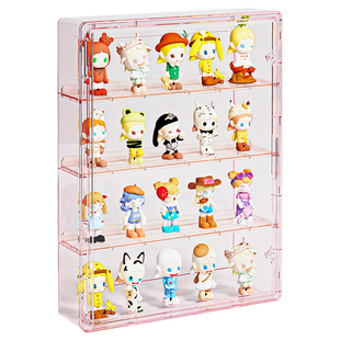 壁挂盲盒展示架墙上收纳泡泡玛特展示盒亚克力透明防尘手办置物架