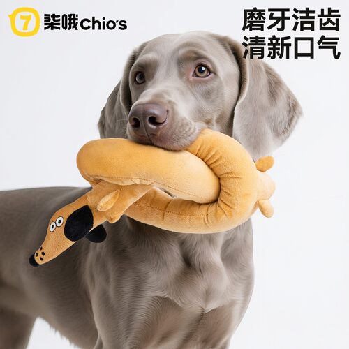1米超长狗玩具宠物玩具耐咬磨牙洁齿小型犬解闷神器发声狗狗长条