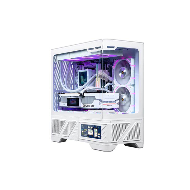 瓦尔基里VK03支持M-ATX背插式6.2触摸屏270°曲面玻璃360水冷机箱