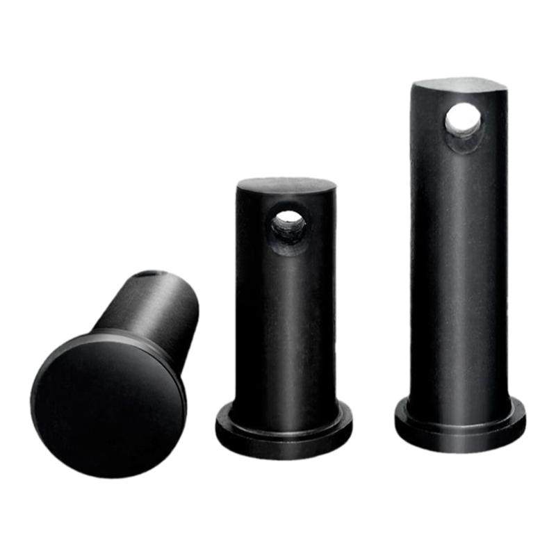 黑销轴销钉T型销平头带孔销￠4￠5￠6插销M8m10m12m14m16m20m2530